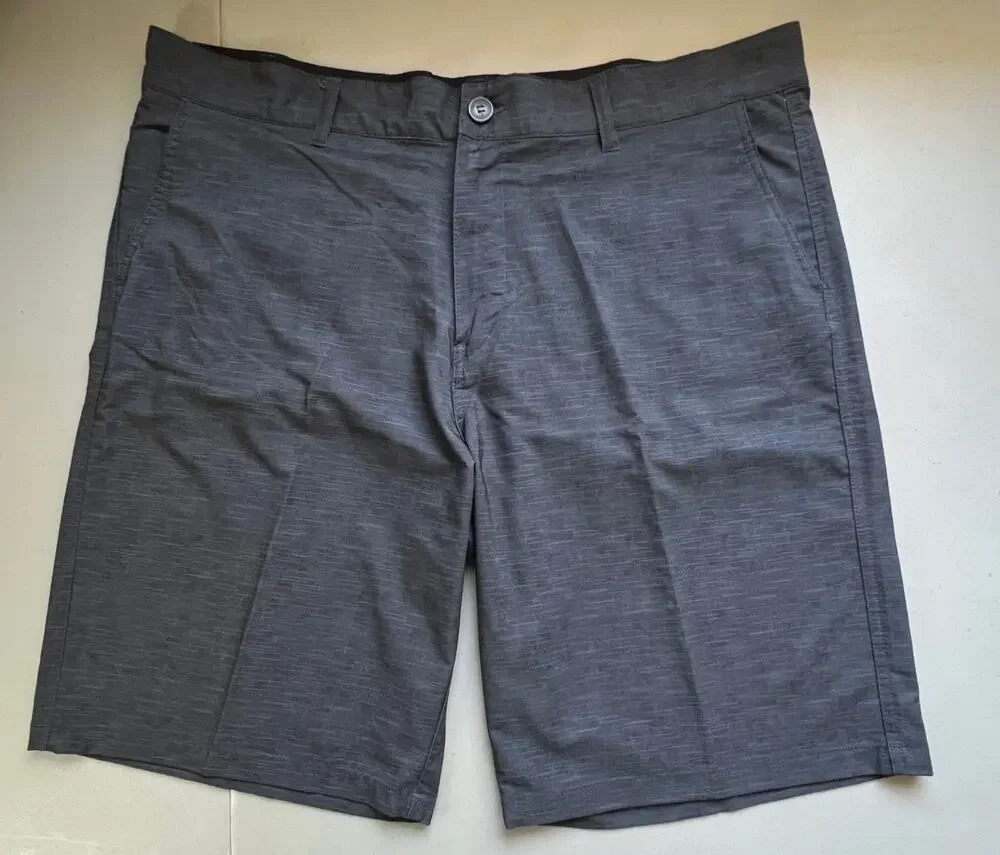 OP Flex 4 Way Stretch Mens Gray Shorts Size 40 Golf Casual Flat Front